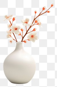 PNG Flower vase blossom plant white. AI generated Image by rawpixel.