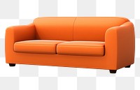 PNG Sofa furniture armchair white background. AI generated Image by rawpixel.