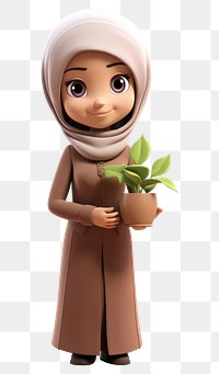 PNG Plant holding cartoon cute. AI generated Image by rawpixel.