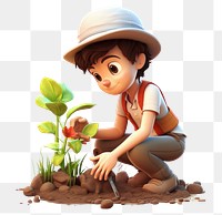 PNG Gardening cartoon nature plant. 