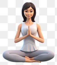 PNG Yoga sitting cartoon sports. AI generated Image by rawpixel.
