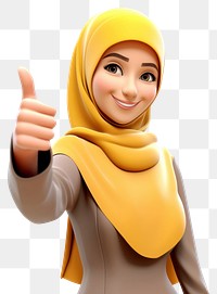 PNG Cartoon finger hijab adult. 