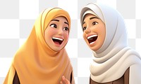 PNG Laughing cartoon adult women. 