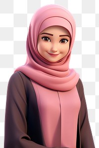 PNG Cartoon female hijab scarf