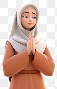 PNG Cartoon female adult hijab. 