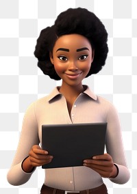 PNG Computer cartoon adult woman. AI generated Image by rawpixel.