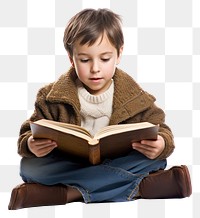 PNG Reading child sitting book. AI generated Image by rawpixel.