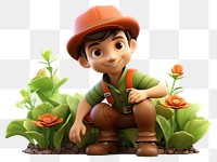 PNG Gardener cartoon plant cute. AI generated Image by rawpixel.