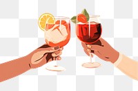 PNG Cocktail holding drink fruit transparent background