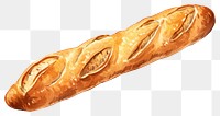 PNG Baguette bread food viennoiserie. 