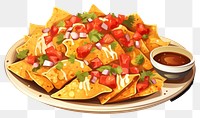 PNG Nachos food condiment appetizer. AI generated Image by rawpixel.