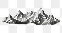 PNG Mountain outdoors drawing nature. AI generated Image by rawpixel.