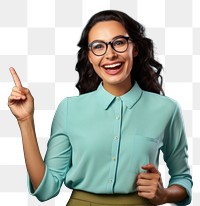 PNG Glasses blouse finger smile. 