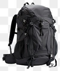 PNG Backpack bag white background monochrome. AI generated Image by rawpixel.