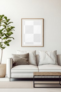 Living room png,  transparent mockup