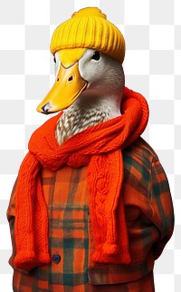 PNG Portrait sweater duck red. AI generated Image by rawpixel.