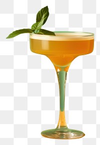 PNG Cocktail drink glass green transparent background
