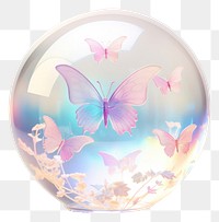 PNG Butterfly sphere flower photo transparent background