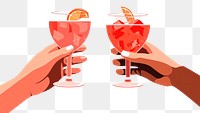 PNG Cocktail holding drink fruit transparent background