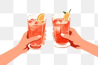 PNG Cocktail holding drink juice transparent background