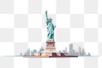 PNG Statue sculpture landmark city. AI generated Image by rawpixel.