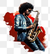 PNG Saxophone saxophonist adult man. AI generated Image by rawpixel.