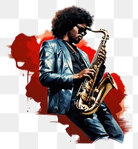 PNG Saxophone saxophonist adult man. 