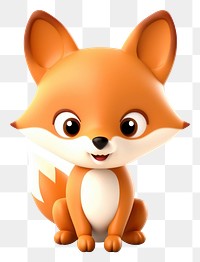 PNG Animal cute fox toy. 