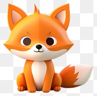 PNG Animal cute fox toy. 