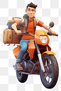 PNG Motorcycle vehicle cartoon riding. 