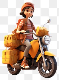 PNG Motorcycle vehicle cartoon riding. AI generated Image by rawpixel.