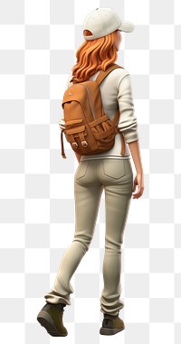PNG Backpack adult woman bag. AI generated Image by rawpixel.