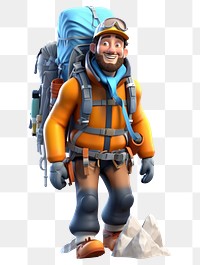 PNG Backpack cartoon adult man. AI generated Image by rawpixel.