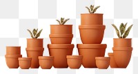 PNG Terracotta plant pot arrangement. AI generated Image by rawpixel.