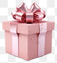 PNG Gift ribbon pink box. 