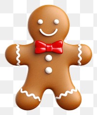 PNG Gingerbread christmas dessert cookie.