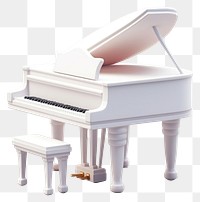 PNG Piano keyboard white background harpsichord. AI generated Image by rawpixel.