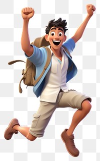 PNG Jumping cartoon male  