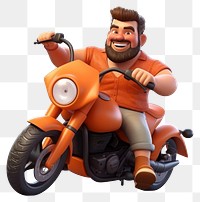 PNG Motorcycle vehicle cartoon adult. AI generated Image by rawpixel.