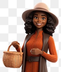 PNG Basket adult woman doll. AI generated Image by rawpixel.