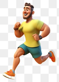 PNG Jogging running cartoon determination. 