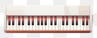 PNG Keyboard piano white background synthesizer. AI generated Image by rawpixel.