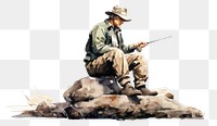 PNG Fishing recreation fisherman outdoors transparent background