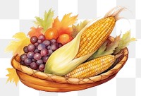 PNG Corn thanksgiving fruit plant. 