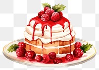 PNG Dessert raspberry cream fruit. AI generated Image by rawpixel.