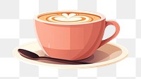PNG Mug coffee saucer latte. AI generated Image by rawpixel.