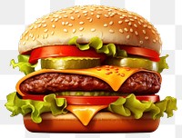 PNG Cheese burger food hamburger transparent background