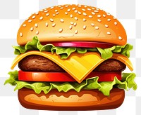 PNG Cheese burger food hamburger transparent background