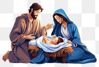 PNG Adult baby nativity scene togetherness