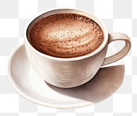 PNG Chocolate coffee saucer drink. AI generated Image by rawpixel.